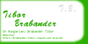 tibor brabander business card